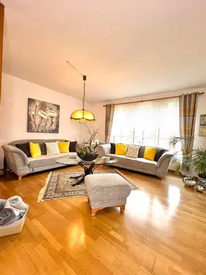 Ein Sitzbereich in der Unterkunft Ferienhaus Daddy Bernd