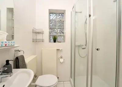 Ein Badezimmer in der Unterkunft Landküche - Ferienwohnung
