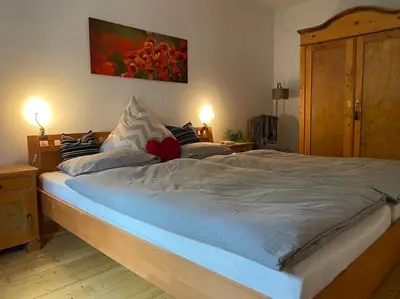 Ein Bett oder Betten in einem Zimmer der Unterkunft mühle1767 - historische Mühle