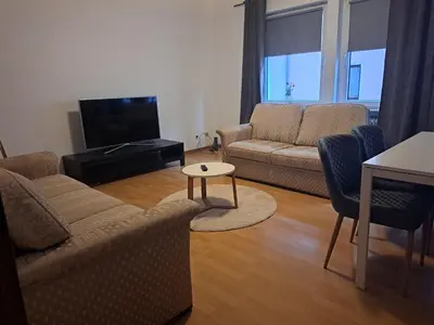 Ein Sitzbereich in der Unterkunft ZigZag Apartments