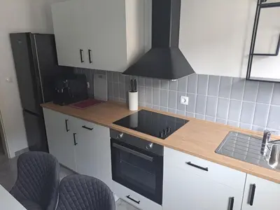 Küche/Küchenzeile in der Unterkunft ZigZag Apartments