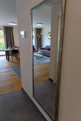 Ein Bett oder Betten in einem Zimmer der Unterkunft Wohnung 1 - b51267