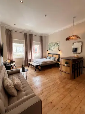 Ein Bett oder Betten in einem Zimmer der Unterkunft Modern Stay I Cosy & Central Apartments