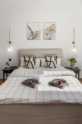 Ein Bett oder Betten in einem Zimmer der Unterkunft Modern Stay I Cosy & Central Apartments