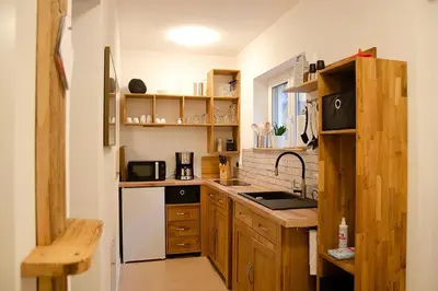 Küche/Küchenzeile in der Unterkunft Ferienwohnung Pfaffenheck