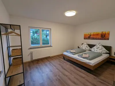 Ein Bett oder Betten in einem Zimmer der Unterkunft Ferienwohnung Staeves
