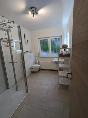 Ein Badezimmer in der Unterkunft Ferienwohnung Staeves