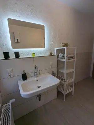 Ein Badezimmer in der Unterkunft Ferienwohnung Staeves