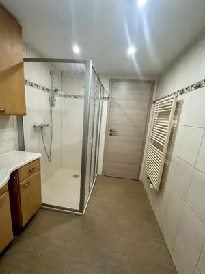 Ein Badezimmer in der Unterkunft Ferienwohnung Morgenblüte