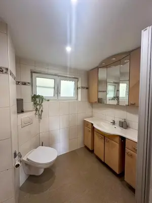Ein Badezimmer in der Unterkunft Ferienwohnung Morgenblüte