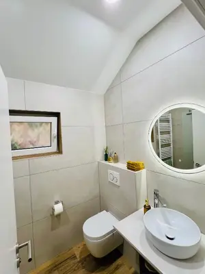 Ein Badezimmer in der Unterkunft Ferienhaus Seeblick