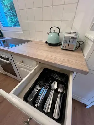 Küche/Küchenzeile in der Unterkunft Wohnung mit schönem Aussicht