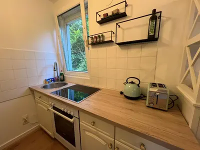Küche/Küchenzeile in der Unterkunft Wohnung mit schönem Aussicht