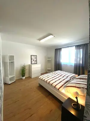 Ein Bett oder Betten in einem Zimmer der Unterkunft Naturnahe Wohnung in Zettingen A