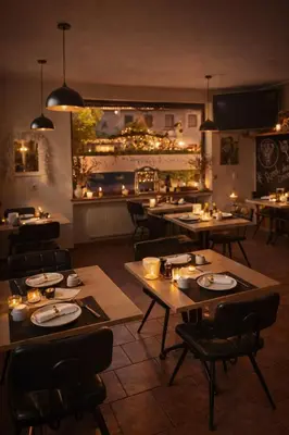 Ein Restaurant oder anderes Speiselokal in der Unterkunft Pension zur Quelle