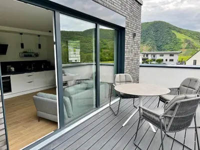 Ein allgemeiner Bergblick oder ein Berglick von der Ferienwohnung aus