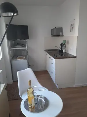 Küche/Küchenzeile in der Unterkunft Mosel statt Mallorca