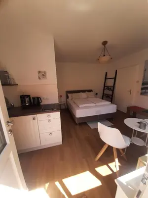 Küche/Küchenzeile in der Unterkunft Mosel statt Mallorca
