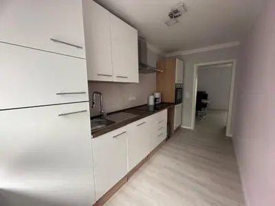 Küche/Küchenzeile in der Unterkunft Ferienwohnung Hochwaldblick 5