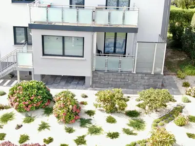 Ein Garten an der Unterkunft Ferienwohnung Hochwaldblick 5