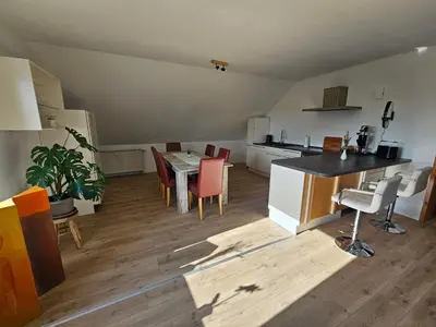 Küche/Küchenzeile in der Unterkunft Haus des Schneiders