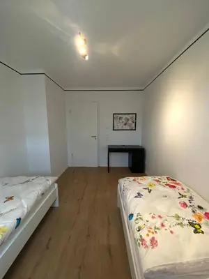 Ein Bett oder Betten in einem Zimmer der Unterkunft Naturnahe Wohnung in Zettingen B