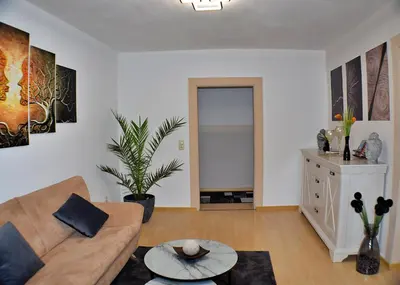Ein Sitzbereich in der Unterkunft Ferienwohnung Luna
