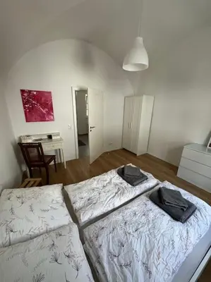 Ein Bett oder Betten in einem Zimmer der Unterkunft Appartment in Winningen