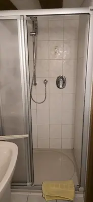 Ein Badezimmer in der Unterkunft Gästehaus Eulenköpfchen