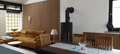 Ein Sitzbereich in der Unterkunft Ferienhaus Eifelfreude