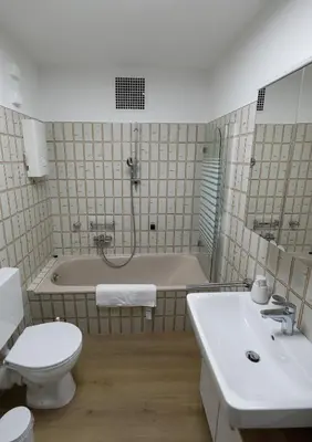 Ein Badezimmer in der Unterkunft Über den Dächern von Koblenz