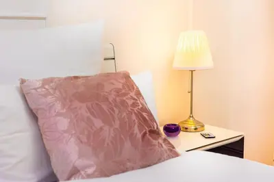 Ein Bett oder Betten in einem Zimmer der Unterkunft Charmante Wohnung in Koblenzer Innenstadt