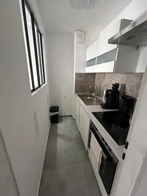 Küche/Küchenzeile in der Unterkunft Luxus Apartment am Dreiburgenblick