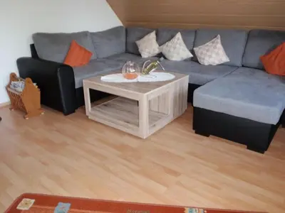 Ein Sitzbereich in der Unterkunft Lux Comfortable holiday residence