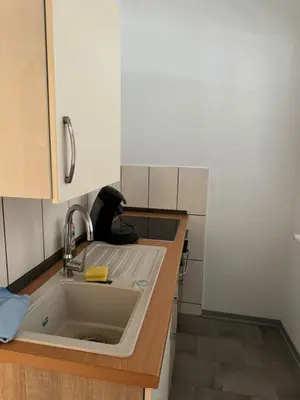 Küche/Küchenzeile in der Unterkunft Schwarzer Kater