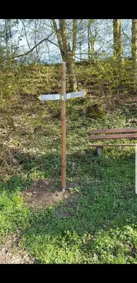 Ein Garten an der Unterkunft Ferienwohnung in der Stegwiese