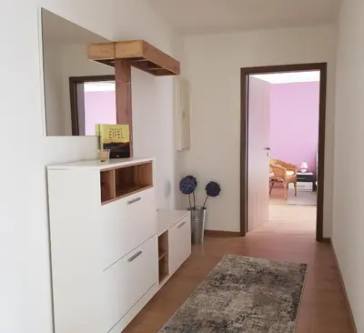 Küche/Küchenzeile in der Unterkunft Ferienwohnung in der Stegwiese