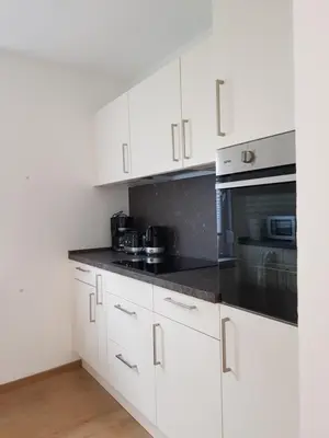 Küche/Küchenzeile in der Unterkunft Ferienwohnung in der Stegwiese