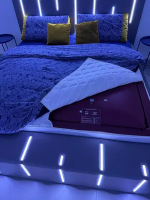 Ein Bett oder Betten in einem Zimmer der Unterkunft Luxuswohnung im Stadtzentrum