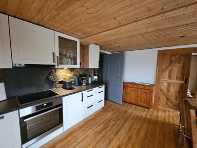 Küche/Küchenzeile in der Unterkunft Hofis Gästehaus