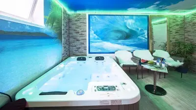 Spa und/oder Wellnesseinrichtungen in der Unterkunft Ferienwohnung Studio Vulkanhöhe - im Maarberg Resort - in Schalkenmehren am See
