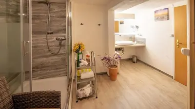 Ein Badezimmer in der Unterkunft Ferienhaus City Ferienhaus Vulkaneifel