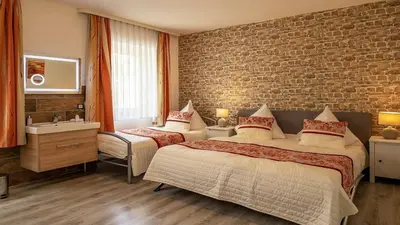 Ein Bett oder Betten in einem Zimmer der Unterkunft Ferienhaus City Ferienhaus Daun