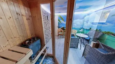 Ein Sitzbereich in der Unterkunft Ferienhaus City Ferienhaus Daun
