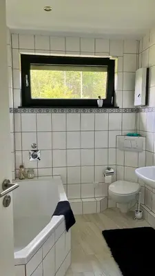 Ein Badezimmer in der Unterkunft Ferienwohnung an der Wildenburg