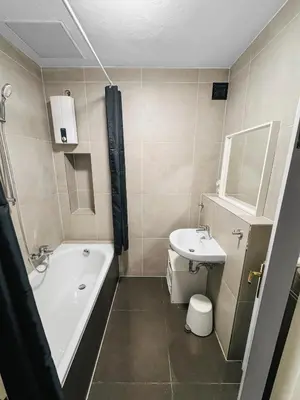 Ein Badezimmer in der Unterkunft Zentrale Wohnung