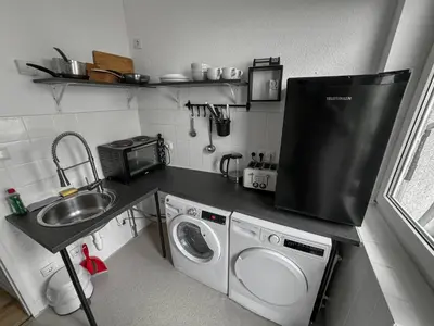 Küche/Küchenzeile in der Unterkunft Zentrale Wohnung