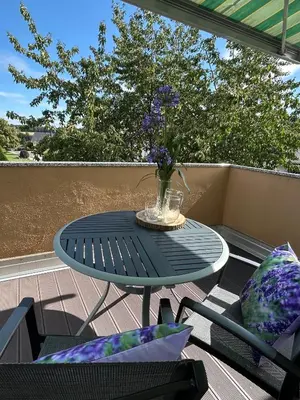 Ein Balkon oder eine Terrasse in der Unterkunft Ludwinas Pfingststube