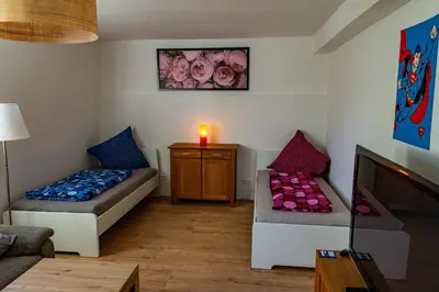 Ein Sitzbereich in der Unterkunft Wohnung mit Wohlfühlcharakter