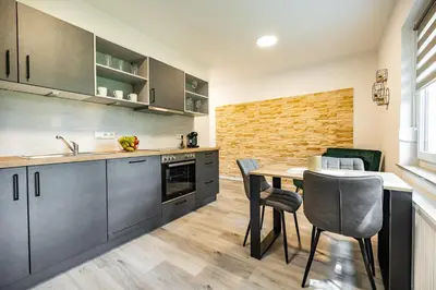 Küche/Küchenzeile in der Unterkunft EifelComfort modernes Apartment in zentraler Lage